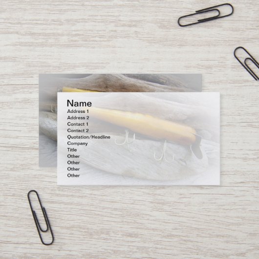 Atom A40  zout water Vist Lure Visitekaartje (Voorkant / Achterkant in situ)