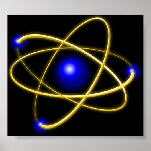 Atom atom , physics , particle , science , matter poster (Voorkant)