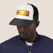 ATOM Banner Trucker Hat Pet (In situ)