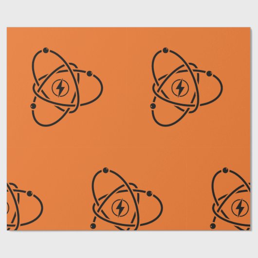 Atom Energy Icon Wrapping Paper Cadeaupapier (Vlak)