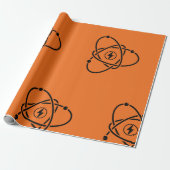 Atom Energy Icon Wrapping Paper Cadeaupapier (Uitgerold)