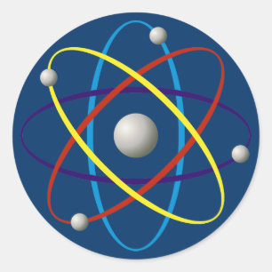 Atom (kleur) ronde sticker