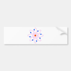 atom model vector clipart bumpersticker