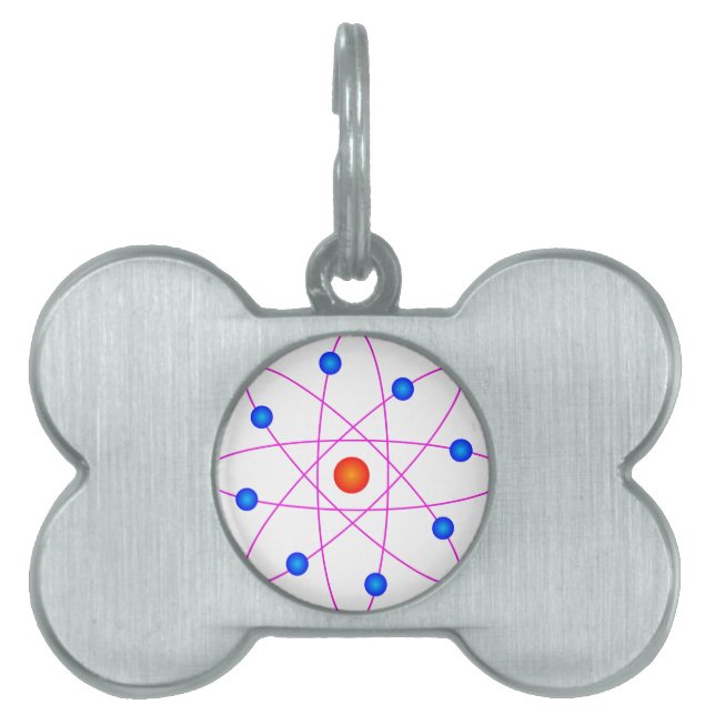 atom model vector clipart huisdieren naamplaatje (voorkant)