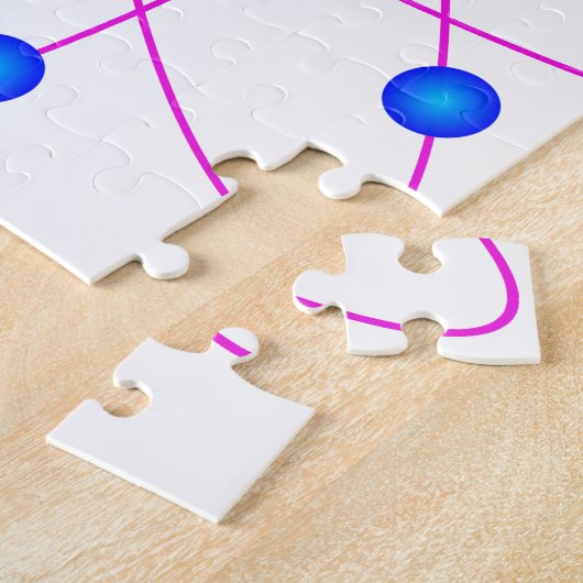 atom model vector clipart legpuzzel (Zijkant)
