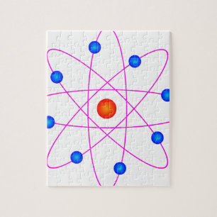 atom model vector clipart legpuzzel
