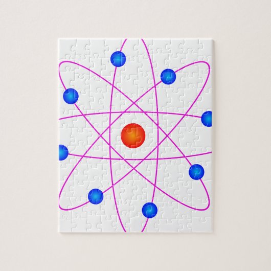 atom model vector clipart legpuzzel (Verticaal)