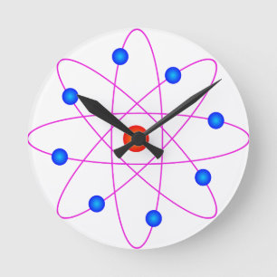 atom model vector clipart ronde klok
