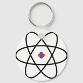 atom nucleus chemie sleutelhanger (Voorkant)
