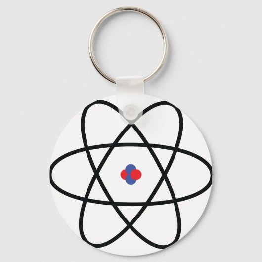 atom nucleus chemie sleutelhanger (Voorkant)
