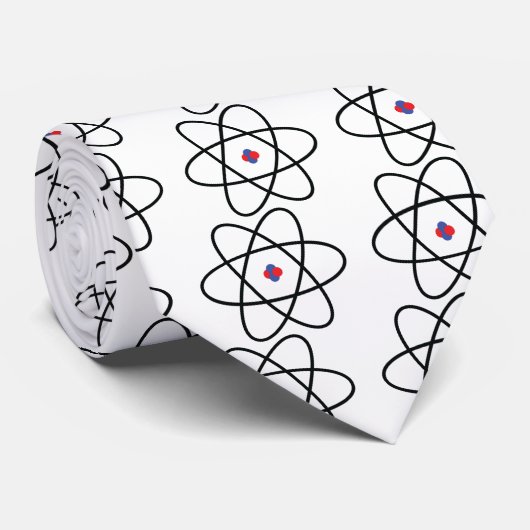 atom nucleus chemie stropdas (Opgerold)