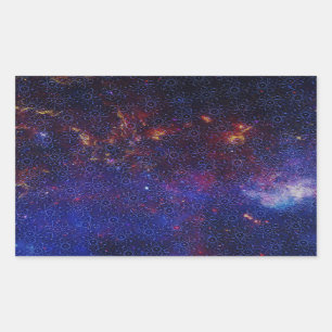 Atom Pattern Rechthoekige Sticker