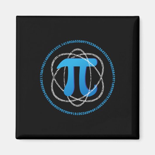 Atom Pi Day Wiskunde Science Lover Gift Magneet (Voorkant)