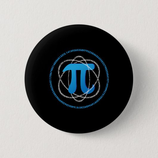 Atom Pi Day Wiskunde Science Lover Gift Ronde Button 5,7 Cm (Voorkant)