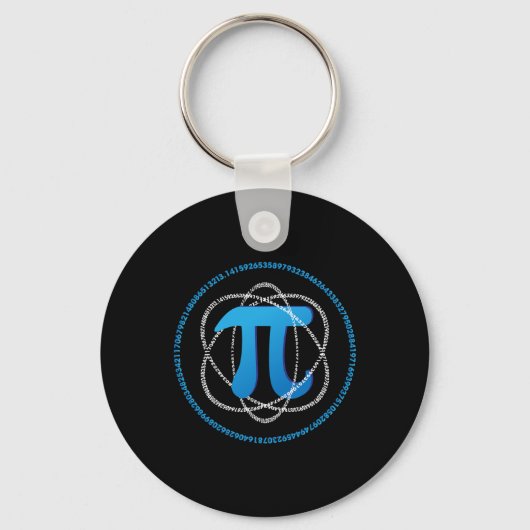 Atom Pi Day Wiskunde Science Lover Gift Sleutelhanger (Voorkant)