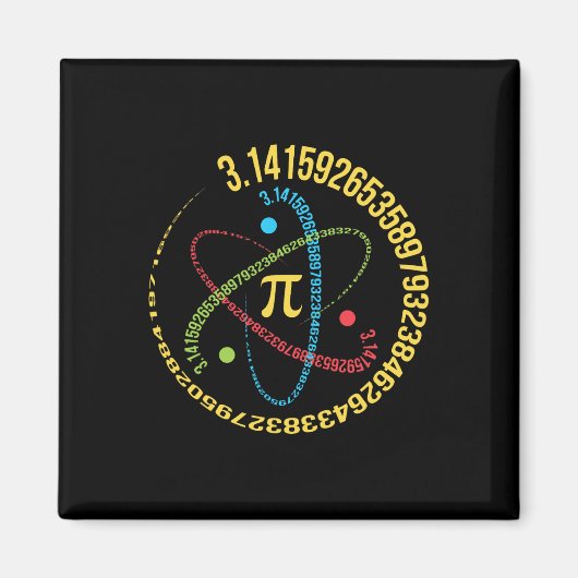 Atom Pi Wiskunde Science Stem Gifts 3.14 Pi Dag Magneet (Voorkant)
