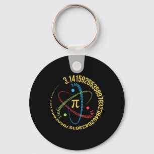 Atom Pi Wiskunde Science Stem Gifts 3.14 Pi Dag Sleutelhanger