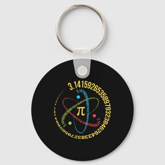 Atom Pi Wiskunde Science Stem Gifts 3.14 Pi Dag Sleutelhanger (Voorkant)