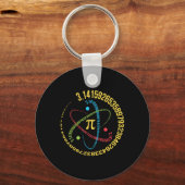 Atom Pi Wiskunde Science Stem Gifts 3.14 Pi Dag Sleutelhanger (Voorkant)