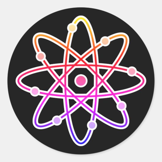 Atom Ronde Sticker (Voorkant)