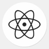 Atom Ronde Sticker (Voorkant)