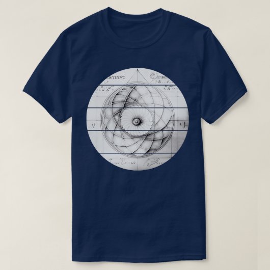 Atom schets illustratie t-shirt (Design voorkant)
