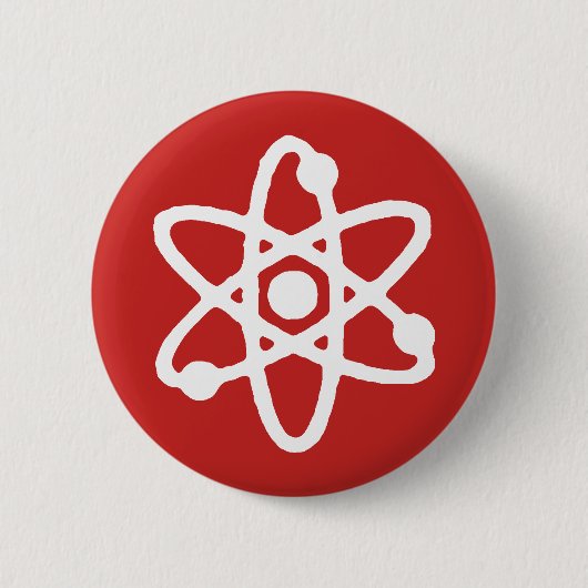 Atom science pin ronde button 5,7 cm (Voorkant)