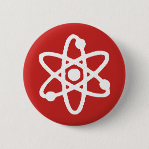 Atom science pin ronde button 5,7 cm