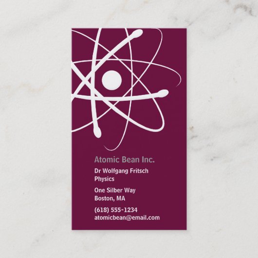 Atom - Scientist Visitekaartje (Voorkant)