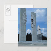 Atom Sculptuur in Rusland Briefkaart (Voorkant / Achterkant)