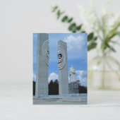 Atom Sculptuur in Rusland Briefkaart (Staand voorkant)