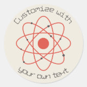 Atom Structuur Ronde Sticker (Voorkant)