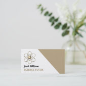 Atom Symbol, Science Tutor, leraar Visitekaartje (Staand voorkant)