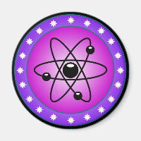 Atom Symbool op een roze achtergrond