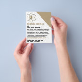 Atom Symbool, Wetenschapscursus Adverteren Flyer (Hand)
