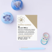 Atom Symbool, Wetenschapscursus Adverteren Flyer (Enkel)