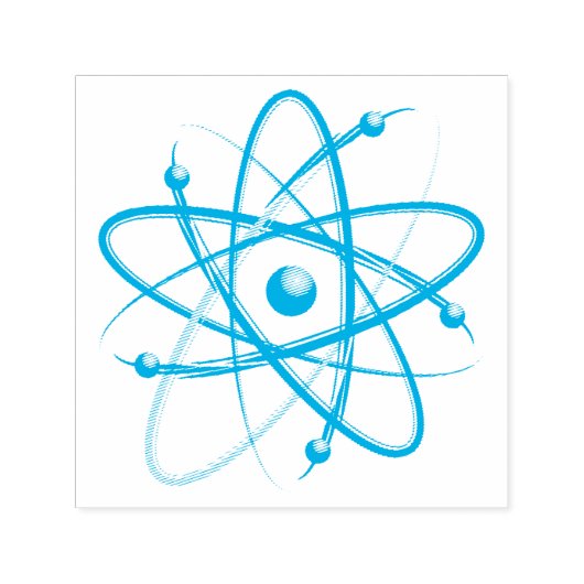Atom-symbool | Wetenschapsregels Zelfinktende Stempel (Design)