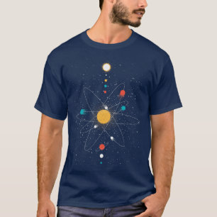 Atom Universe Minimalist door Tobe Fonseca T-shirt