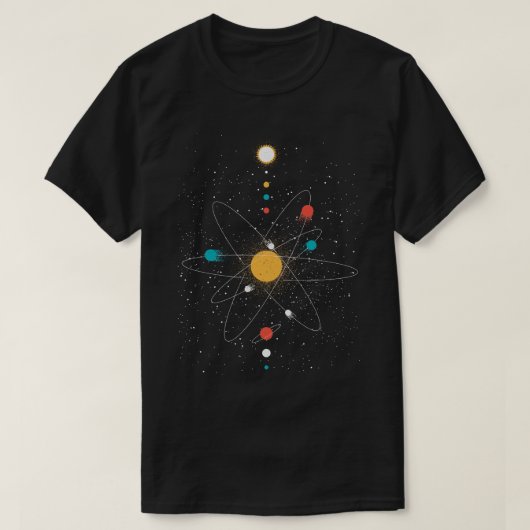 Atom Universe Minimalist door Tobe Fonseca T-shirt (Design voorkant)