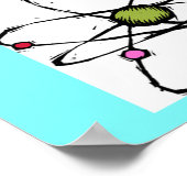 atom verloor een elektron physics - grap poster (Hoek)