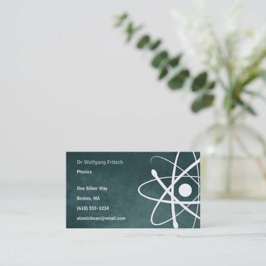 Atom | Wetenschappers Visitekaartje (Staand voorkant)