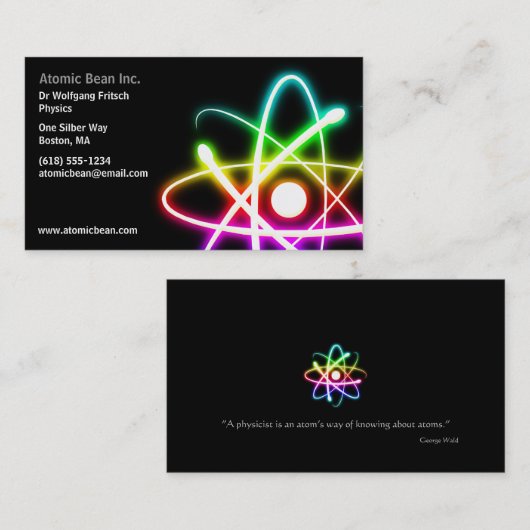 Atom | Wetenschappers Visitekaartje (Voorkant / Achterkant)