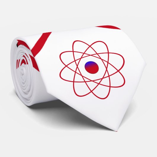 Atom White Stropdas (Opgerold)