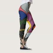 atomair Abstract de Rocket Kapitein schilderen op Leggings (Rechts)