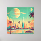 Atomair Futuristisch New Florida Canvas Afdruk (Voorkant)