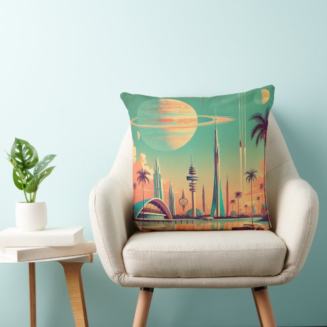 Atomair Futuristisch New Florida Kussen (Stoel)