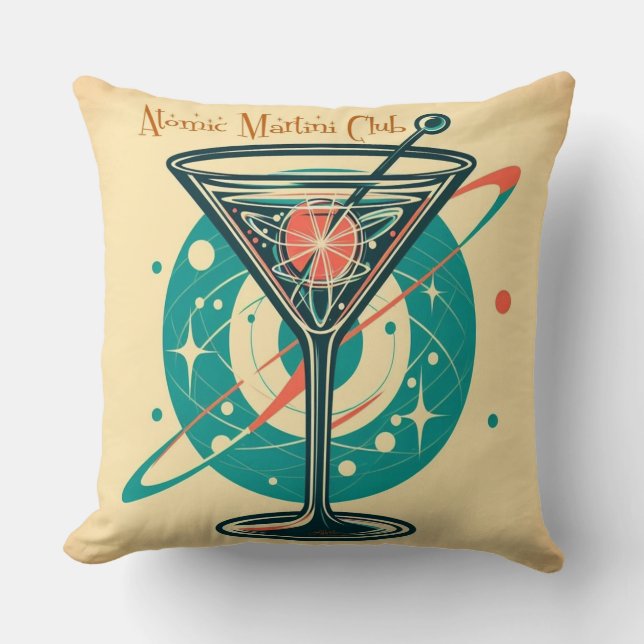 Atomair Martini Club  Kussen (Voorkant)