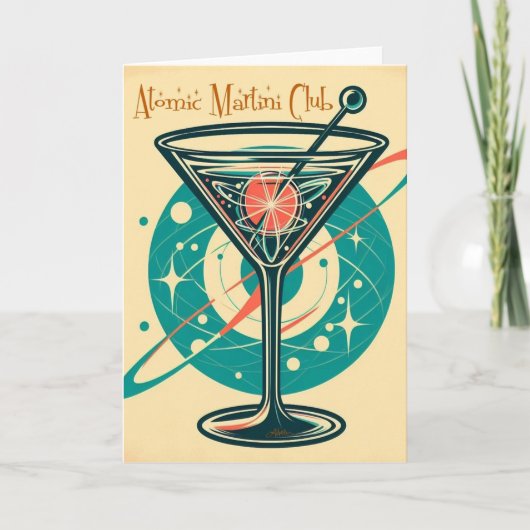 Atomair Martini Club Space Age Kaart (Voorkant)