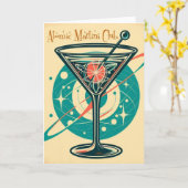 Atomair Martini Club Space Age Kaart (Gele Bloem)