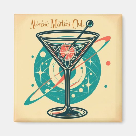 Atomair Martini Club Space Age Magneet (Voorkant)